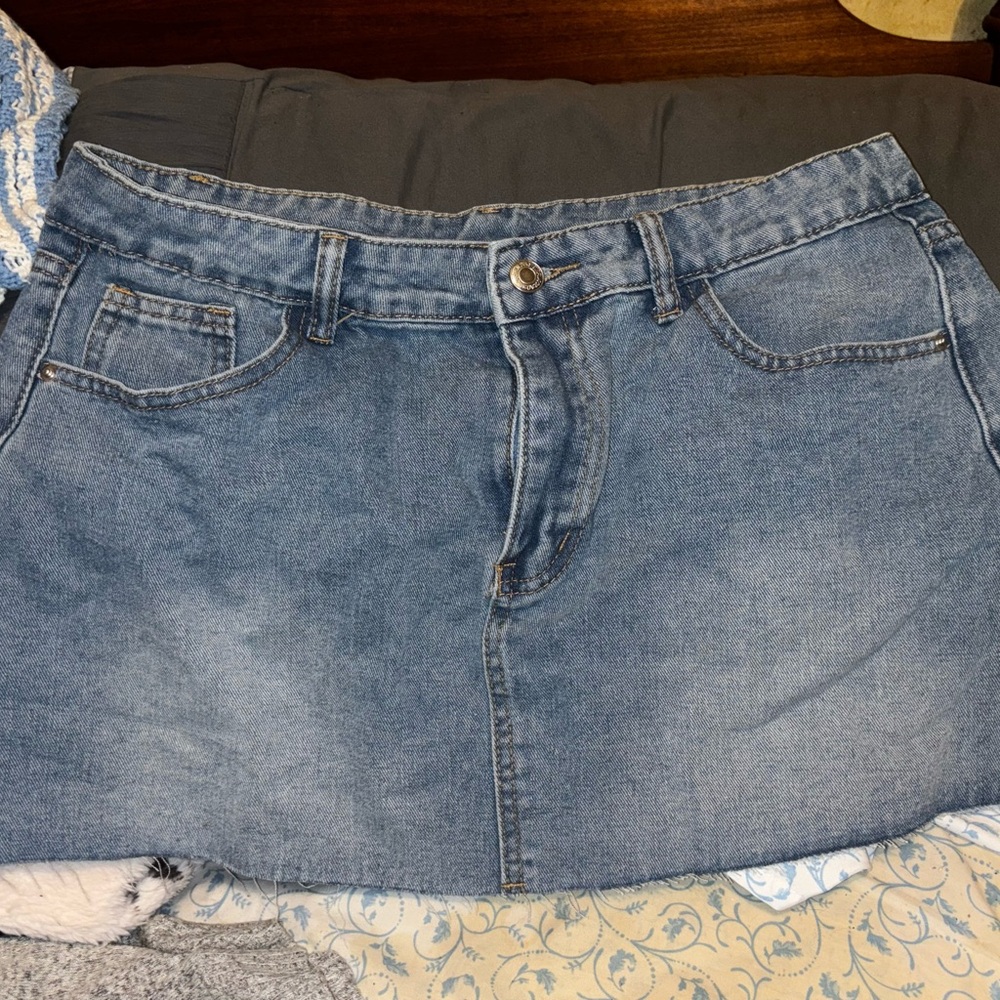 Denim Mini Skirt